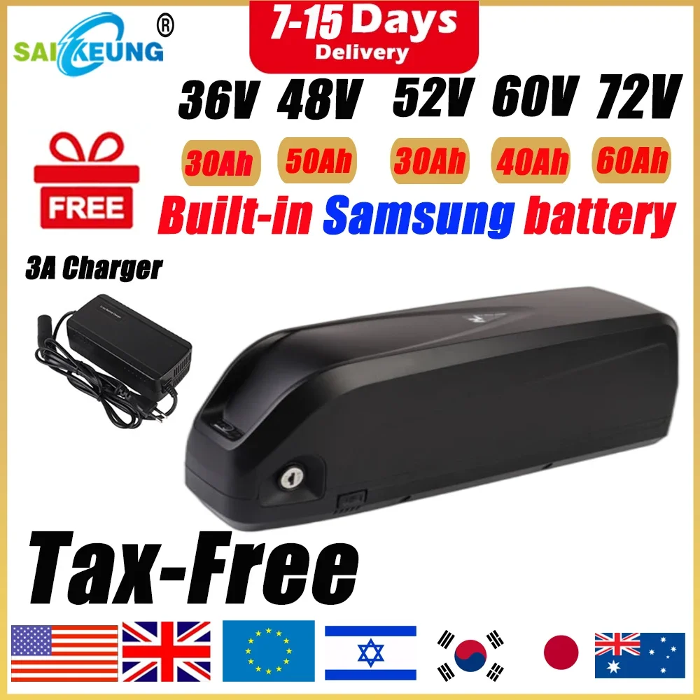 Electric Bicycle Battery 72V 30Ah - 하이롱 폴리 48V 52V 60V 36V