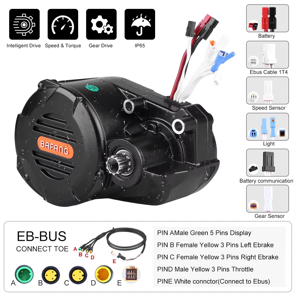 전기 자전거용 바팡 M620 G510 48/52V 10 - Mid Drive Motor Kit 52V 1000W 리뷰 및 가격