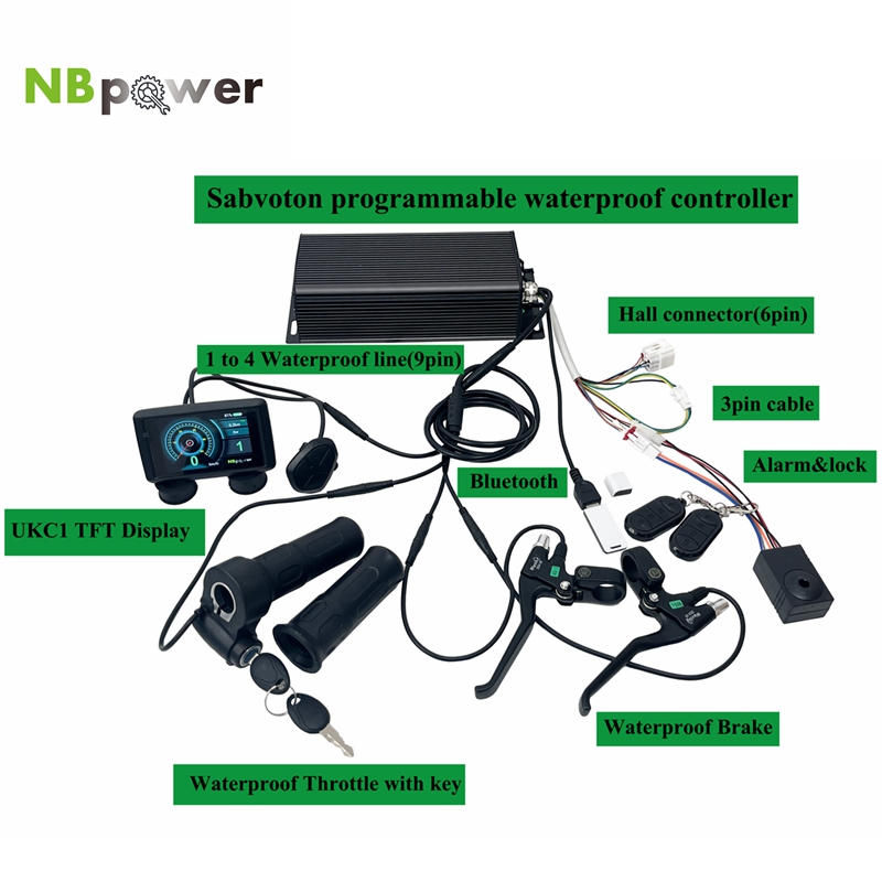 프로그래밍 가능한 Sabvoton SVMC 72V 80 - 72V 5000W Hub Motor Kit 리뷰 및 가격